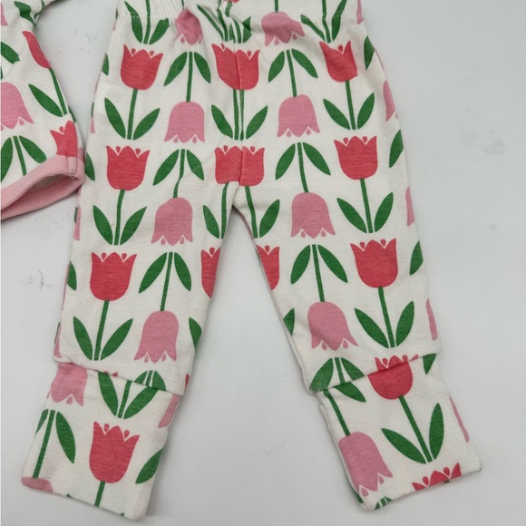 M+A MONICA + ANDY ORGANIC PINK TULIP KIMONO FOOTIE OUTFIT 🌸SZ NB🌸 - Picture 11 of 13